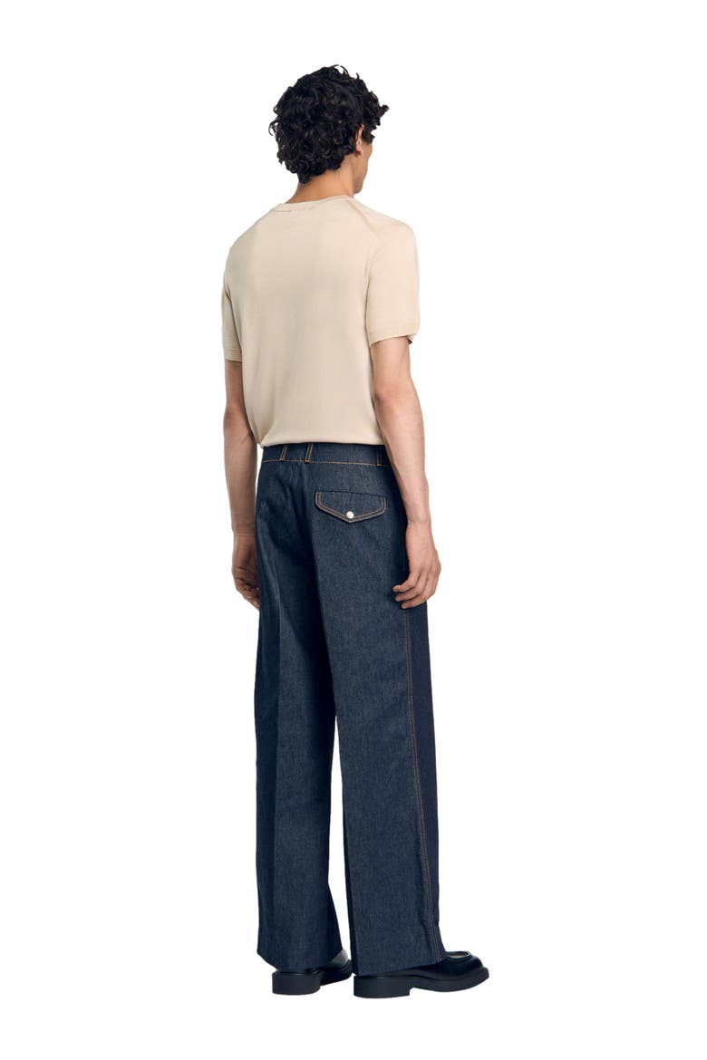 Wide-leg jeans, Alternate, color, Raw-denim