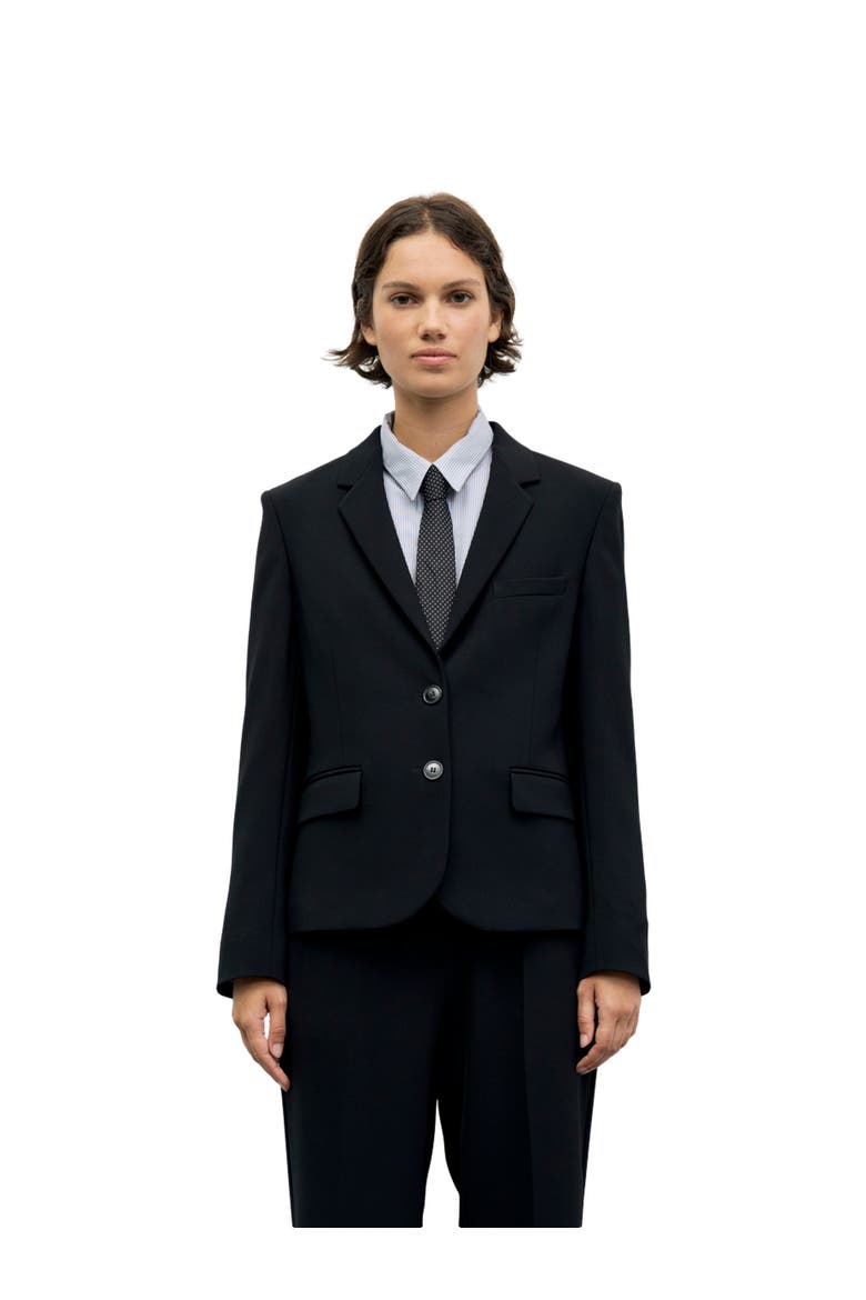 Justa Tailored Blazer, Main, color, Black