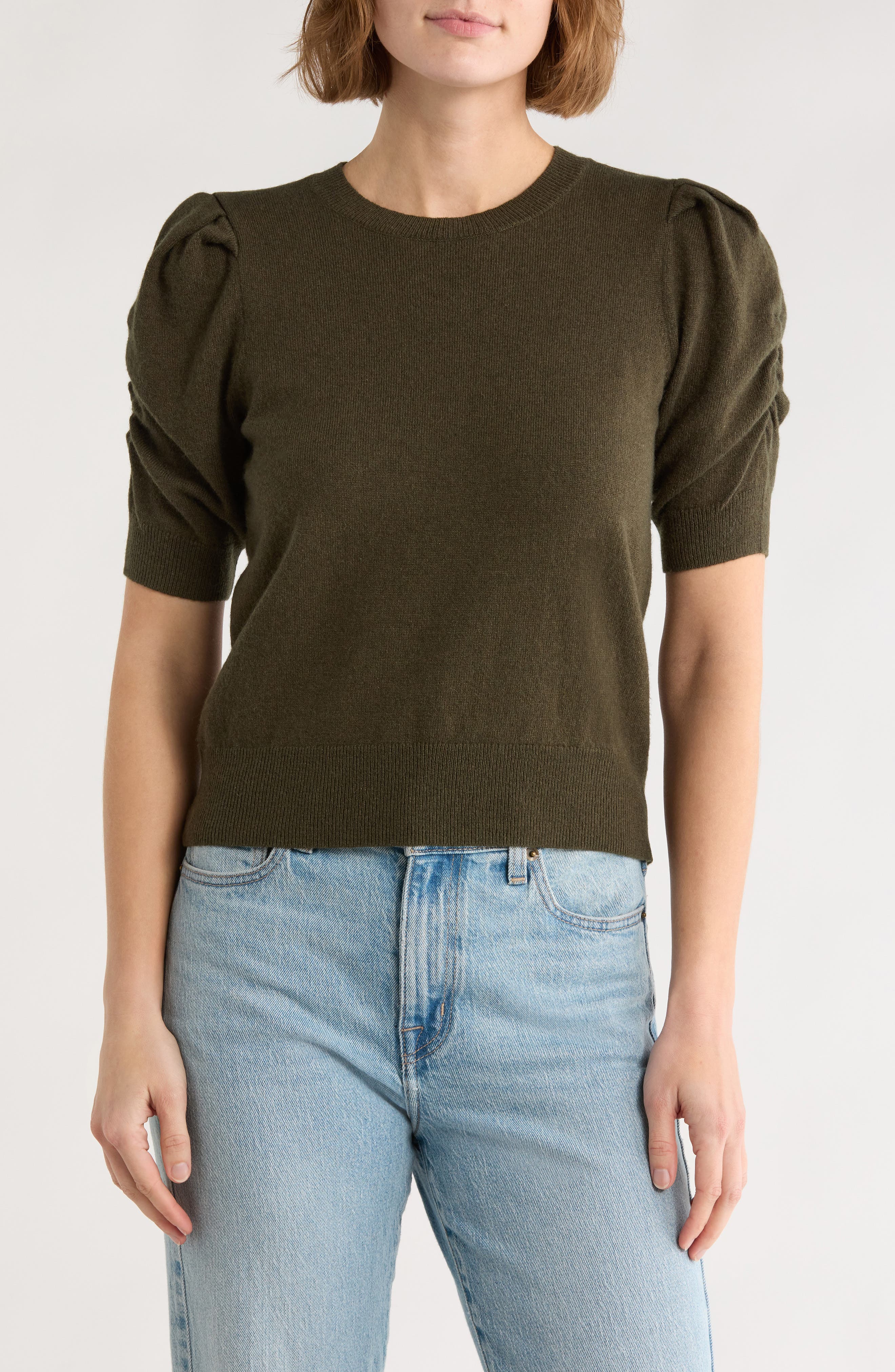 FRAME Frankie Puff Short Sleeve Sweater