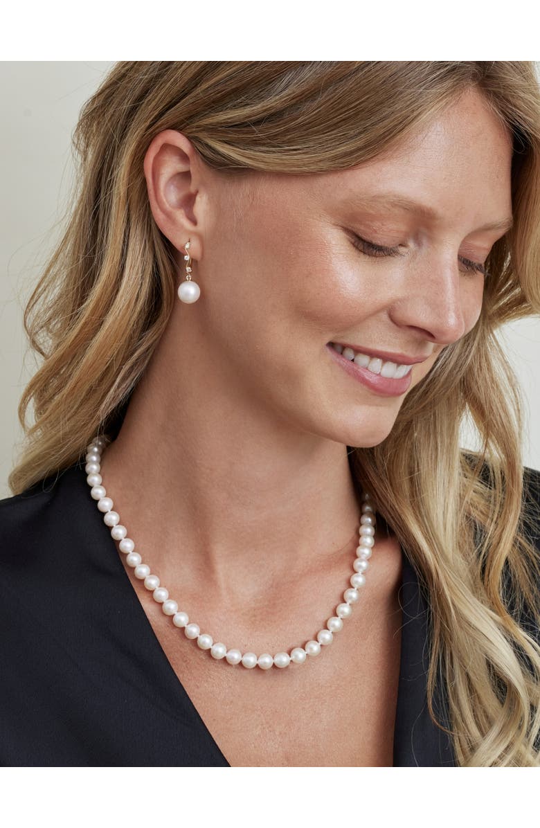 The Pearl Source Freshwater Pearl Necklace 7-7.5mm, Alternate, color, Sterling S (W) - Finesse Clasp