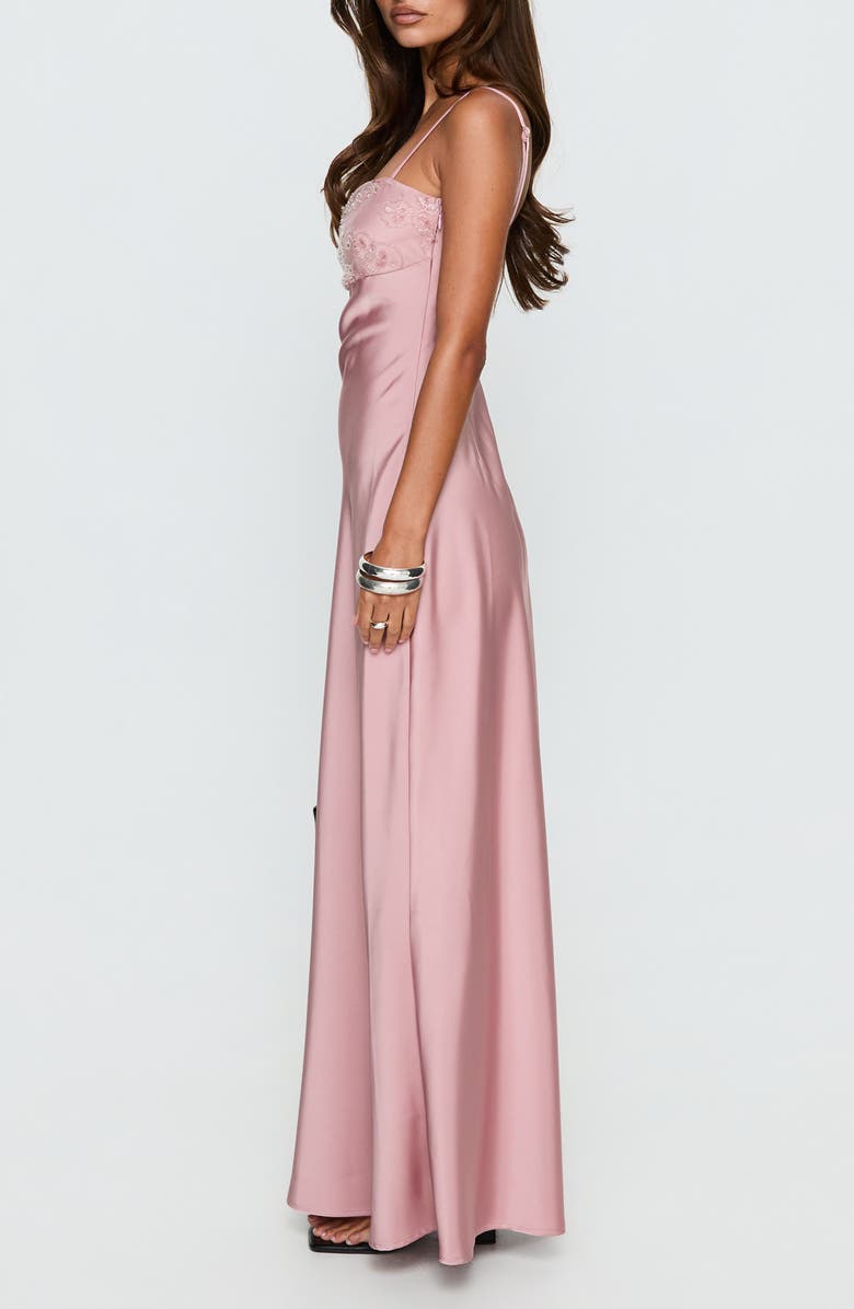 Princess Polly Engracia Sequin Sleeveless Satin Gown, Alternate, color, 