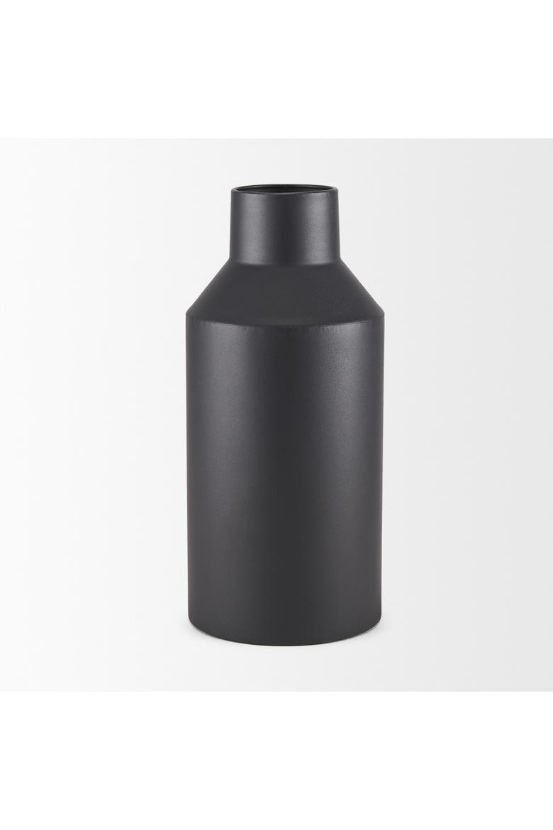 Tosca Metal Vase, Alternate, color, Black