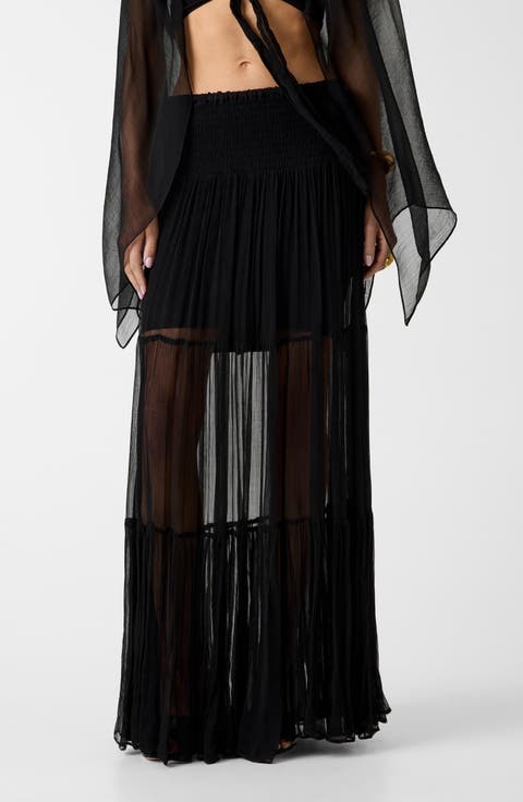 Tamia Smocked Waist Maxi Skirt