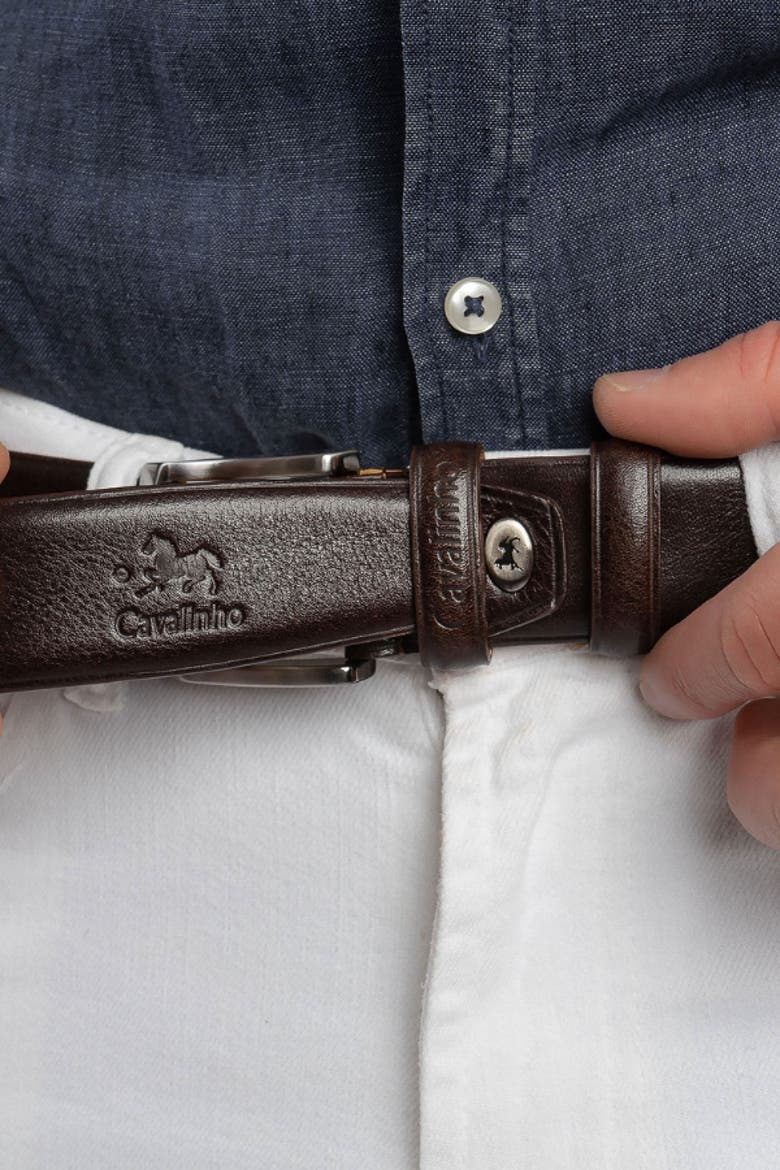 Gentleman 514 Smooth Leather Belt, Alternate, color, Brown