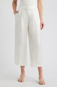 BOSS Tacres High Waist Ankle Wide Leg Pants