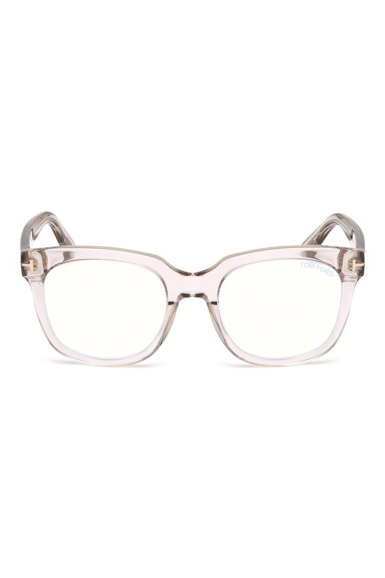 52mm Blue Light Blocking Glasses, Main, color, SHINY PINK/ BLUE BLOCK LENS
