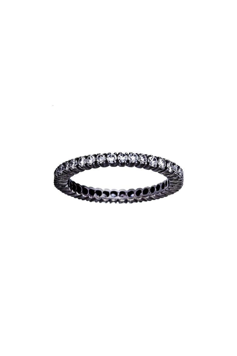 Prong Set Diamond Eternity Band, Main, color, BLACK RHODIUM/ DIAMOND
