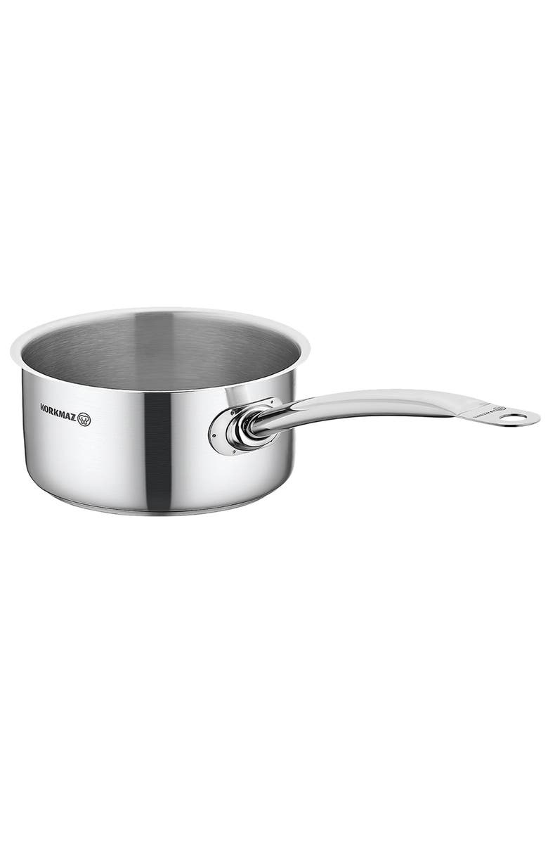 Korkmaz Gastro Proline 7.3 Liter Stainless Steel Saucepan, Main, color, Metallic Silver