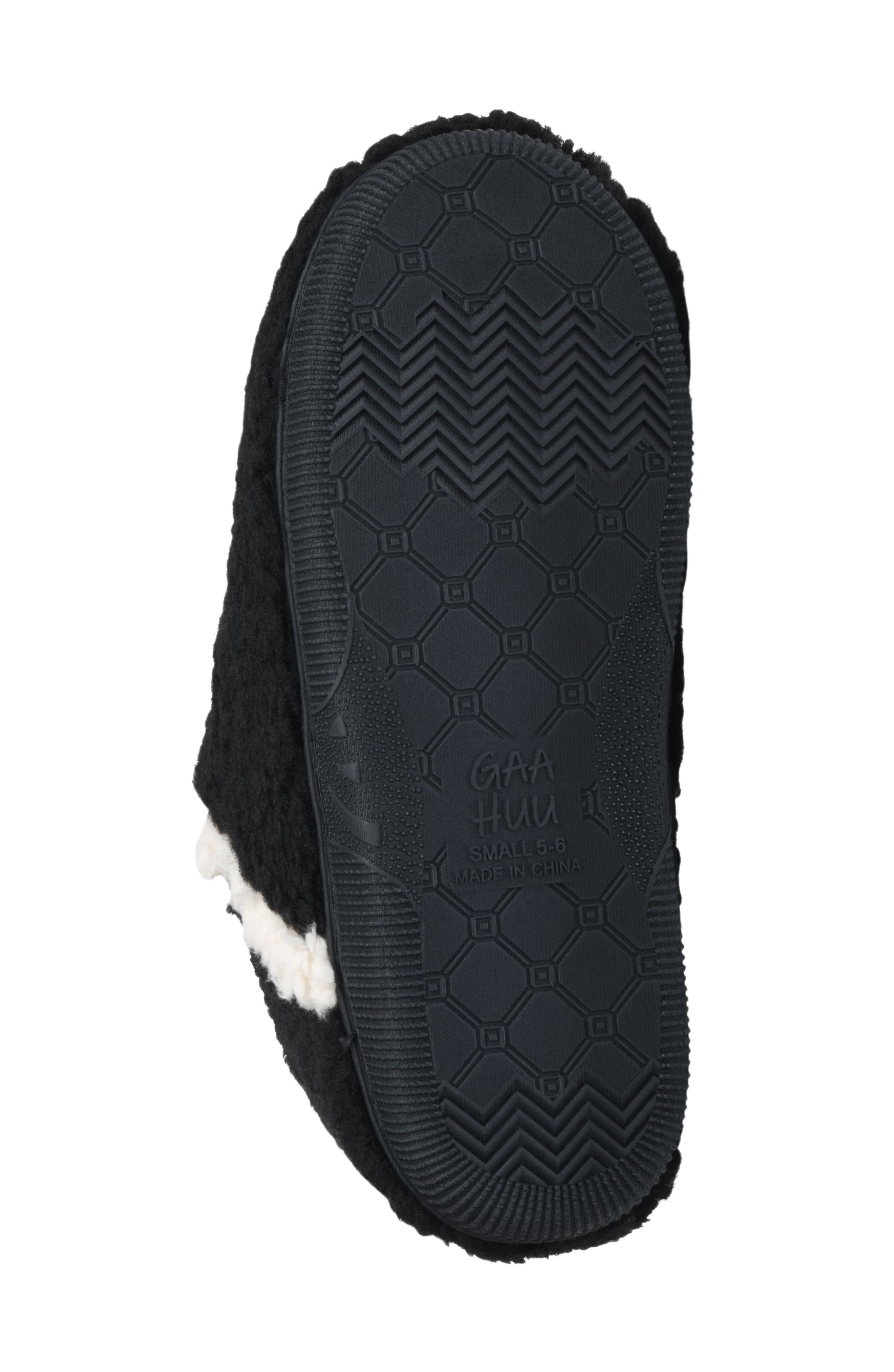 GAAHUU Berber Faux Fur Slipper, Alternate, color, Black