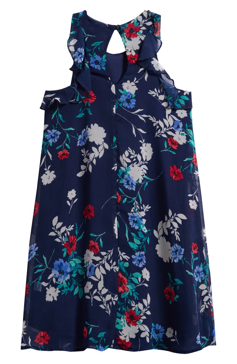 Ava & Yelly Kids' Ruffle Back Sleeveless Shift Dress, Alternate, color, 