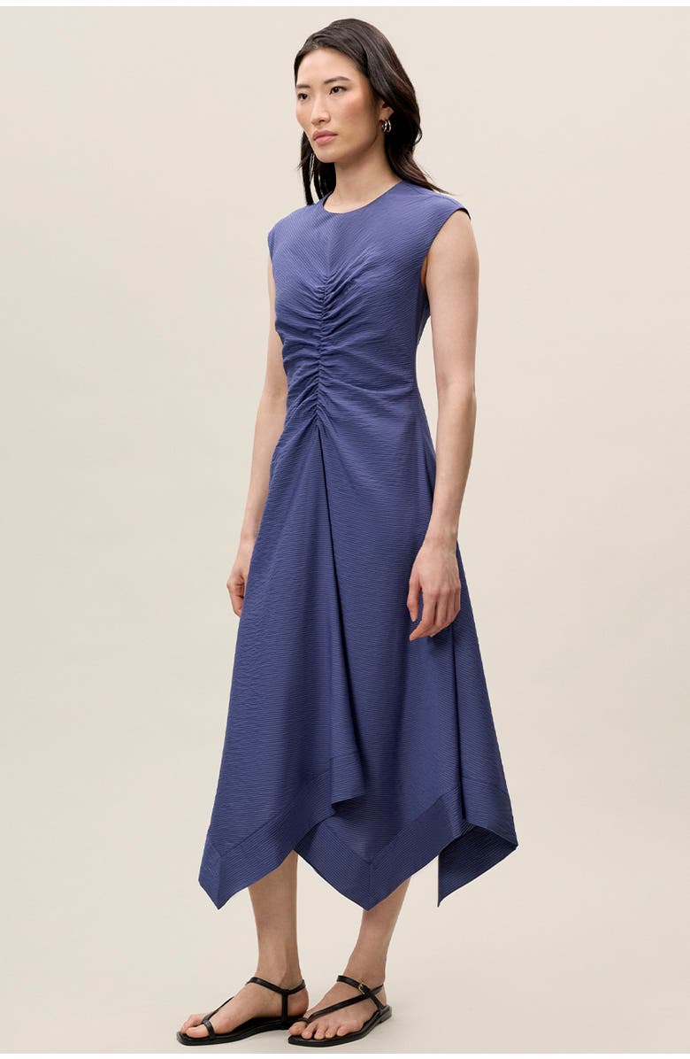 Rebecca Taylor Allegra Stripe Dress, Alternate, color, Navy