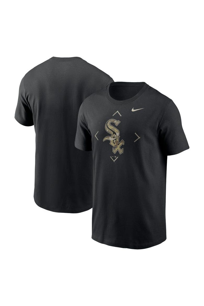 Men's Nike Black Chicago White Sox Camo Logo T-Shirt, Main, color, Black