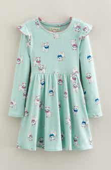 Tucker + Tate Kids' Ruffle Long Sleeve Rib Dress