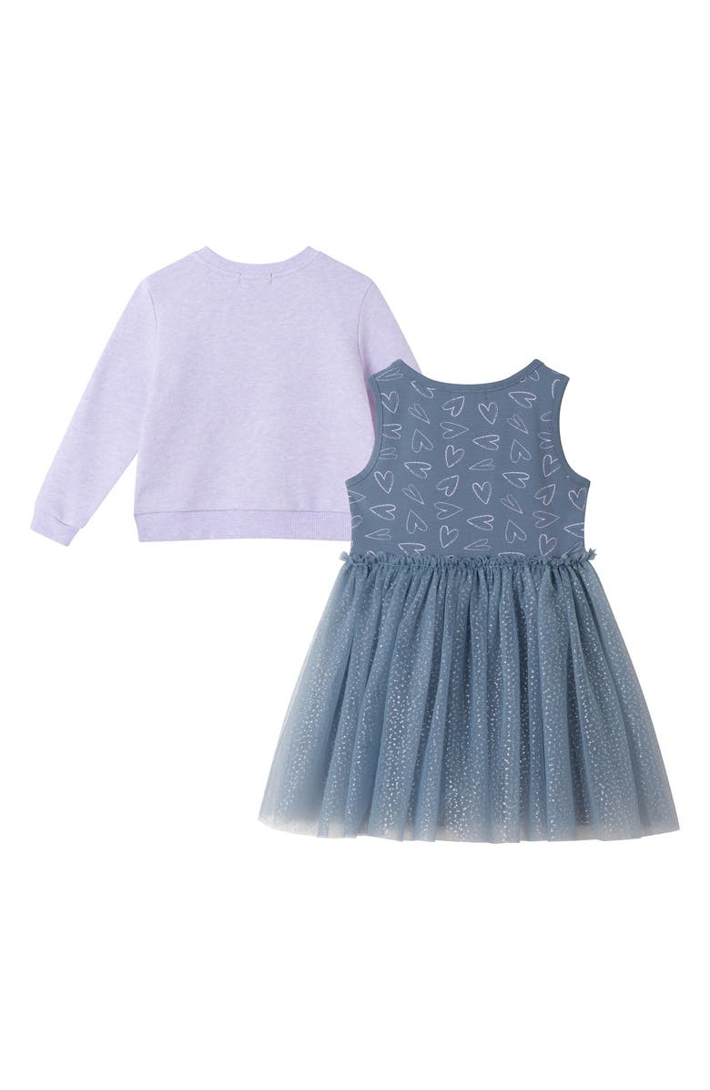 Andy & Evan Kids' Pullover Sweater & Foil Dress Set, Alternate, color, 