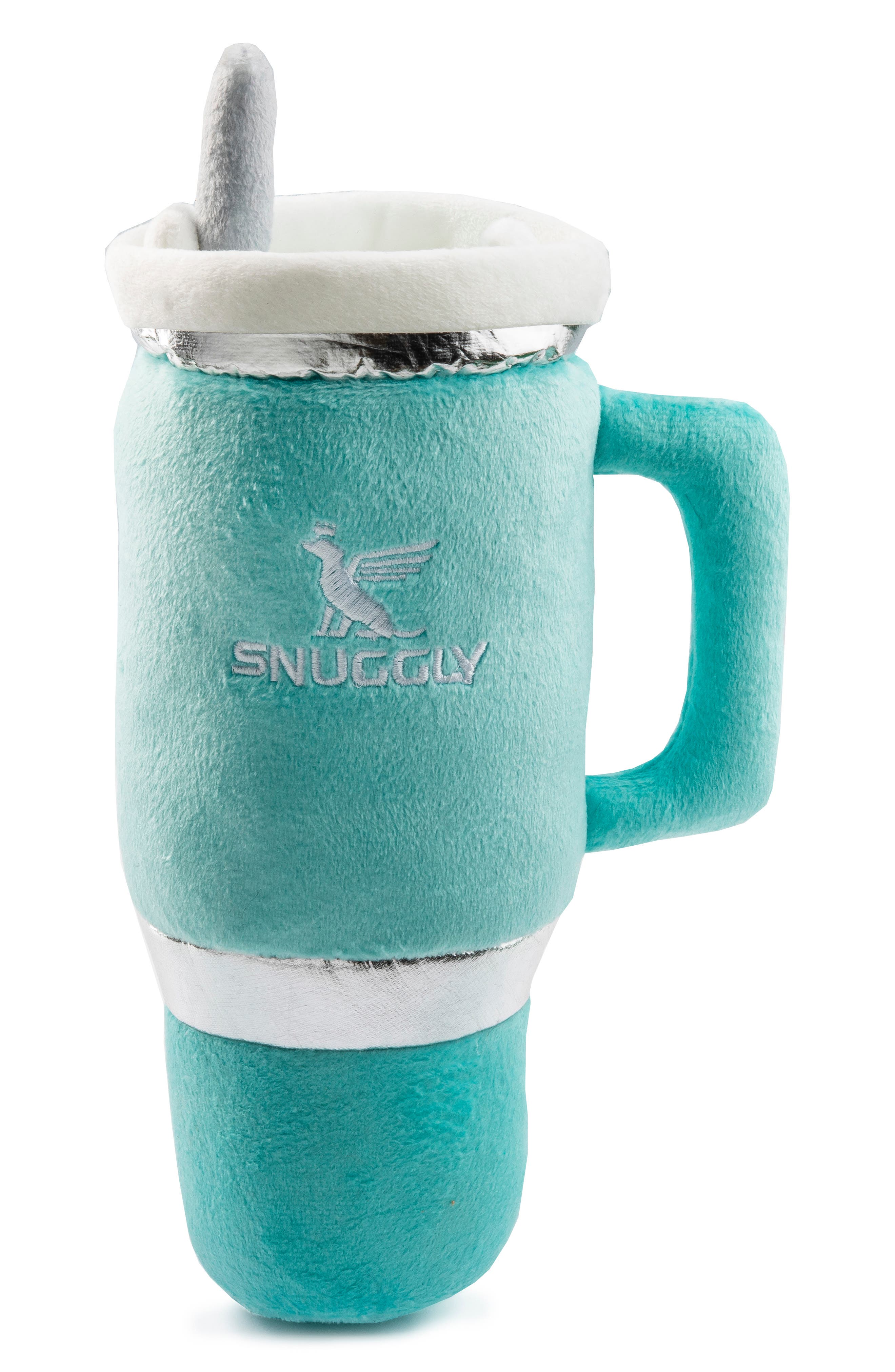 Haute Diggity Dog Snuggly Cup Plush Dog Toy in Teal 