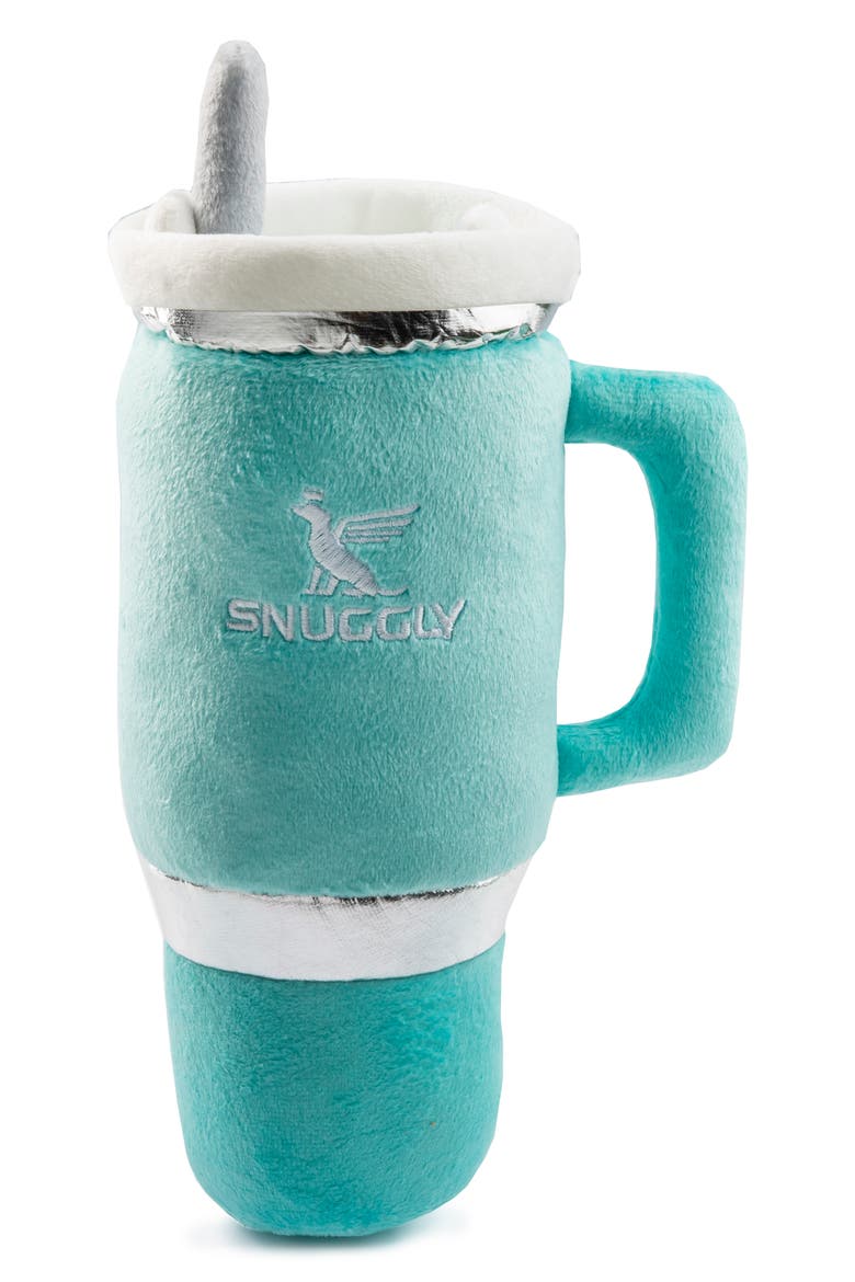 Snuggly Cup Plush Dog Toy, Main, color, TEAL