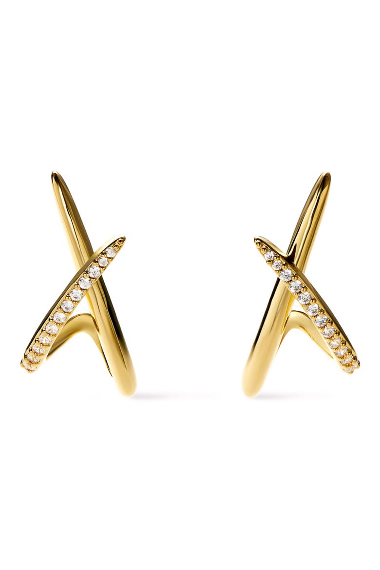 Sloane Crisscross Stud Earrings, Main, color, GOLD