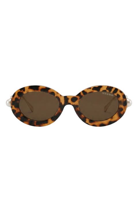 Arielle 50mm Small Oval Sunglasses