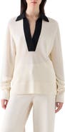 Akris punto Cool Virgin Wool Mesh Polo Sweater