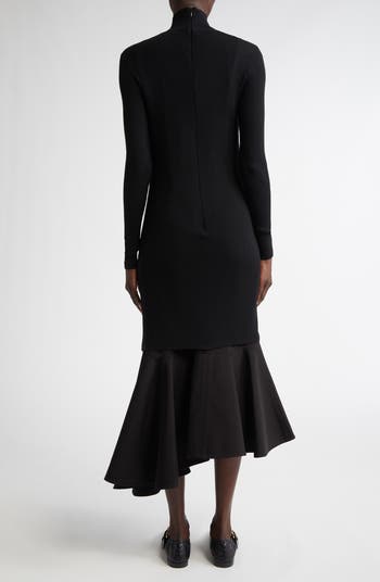 Bottega Veneta★素敵！Wool Blend Knee Length Sweater Dress Bottega Veneta Wool Blend Knee Length Sweater Dress in Black