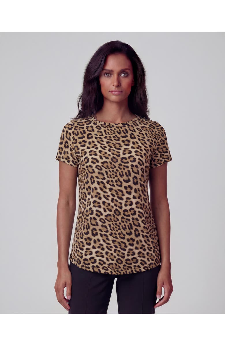 Lords of Harlech Leopard Womens Cap Sleeve Top, Main, color, Leopard Brown