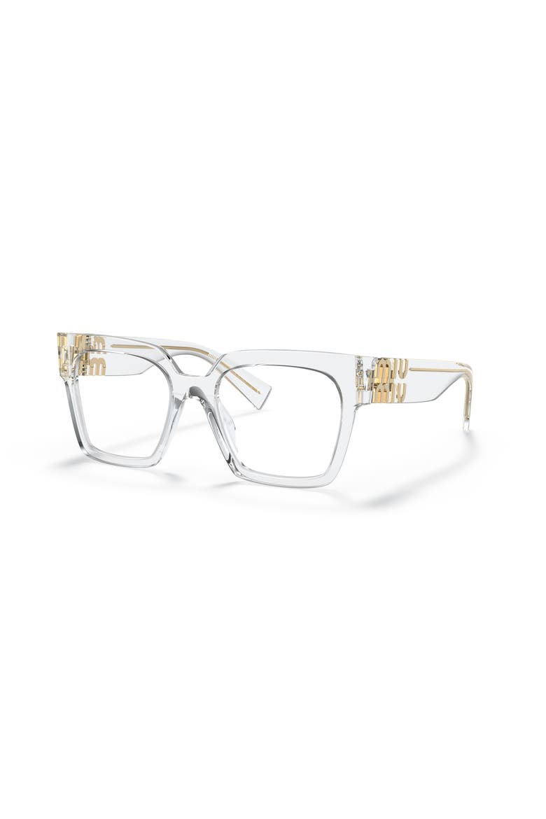 52mm Square optical glasses, Main, color, Transparent