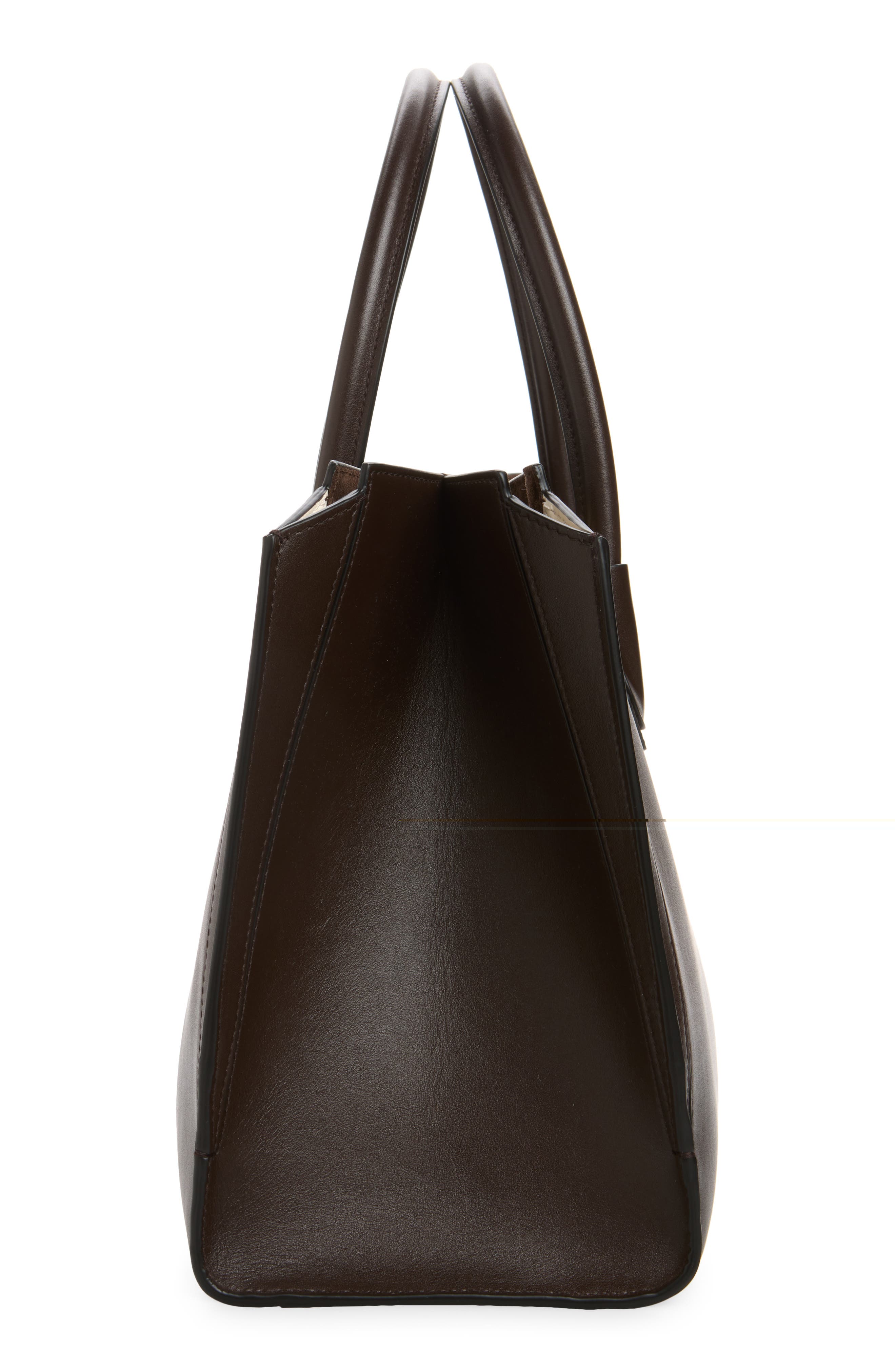 Medium Antigona Leather Cathchall Bag, Alternate, color, CHOCOLATE