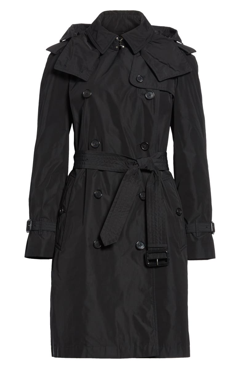 Burberry Amberford Taffeta Trench Coat with Detachable Hood, Alternate, color,