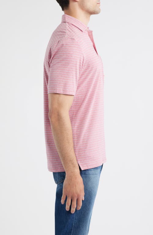Johnnie-o Ryan Stripe Polo In Pink