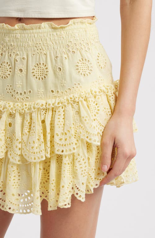 Loveshackfancy Condie Smocked Scalloped Camisole In Citron