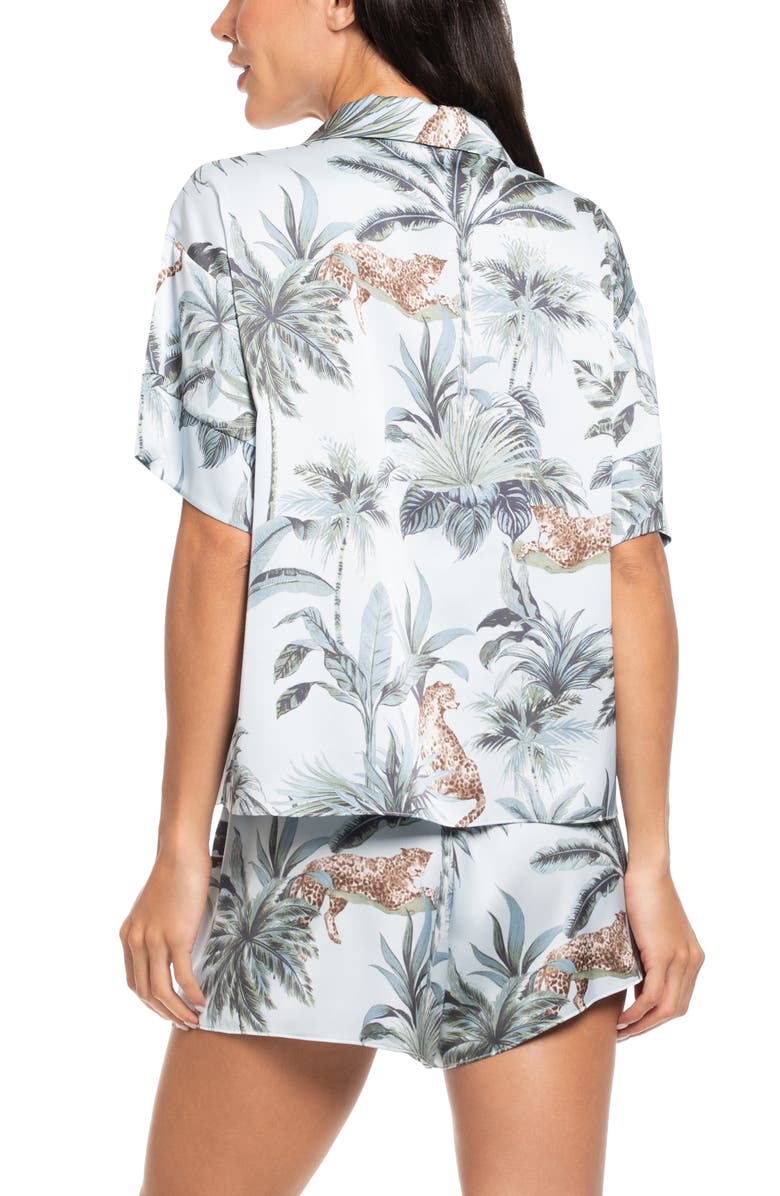 Midnight Bakery Satin Short Pajamas, Alternate, color, Blue