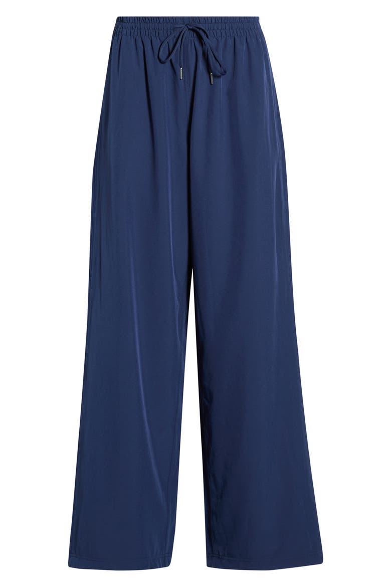 The Essential Drawstring Wide Leg Pants, Alternate, color, MIDNIGHT
