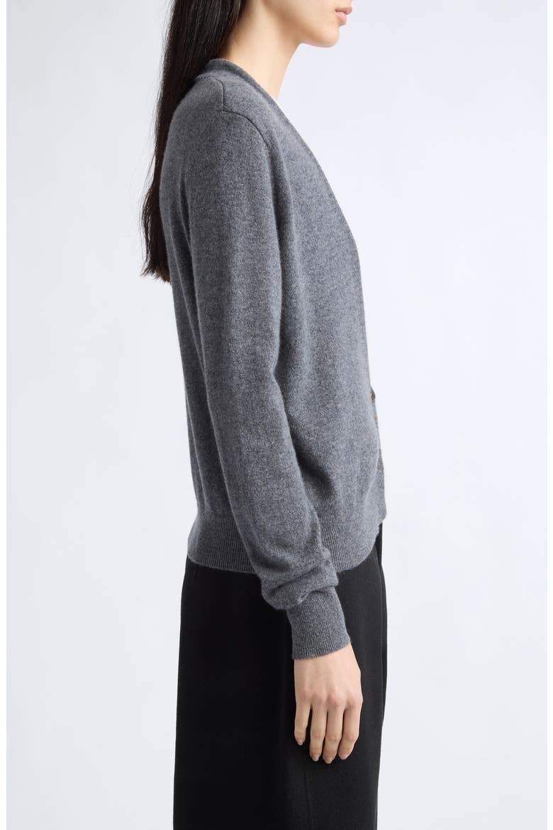 Vani Layered Cashmere Cardigan, Alternate, color, GRAPHITE/ CREAM