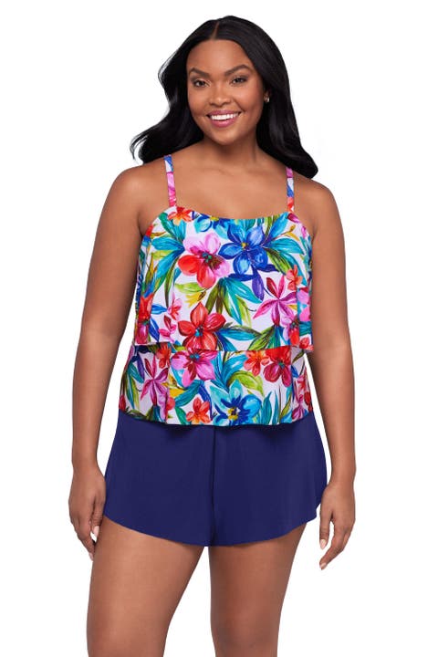 Roxy Double-Tiered Control Swim Romper