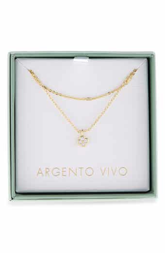 Pavé CZ Mini Clover Layered Necklace