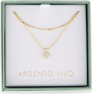 ARGENTO VIVO Pavé CZ Mini Clover Layered Necklace