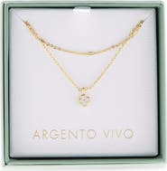 ARGENTO VIVO Pavé CZ Mini Clover Layered Necklace