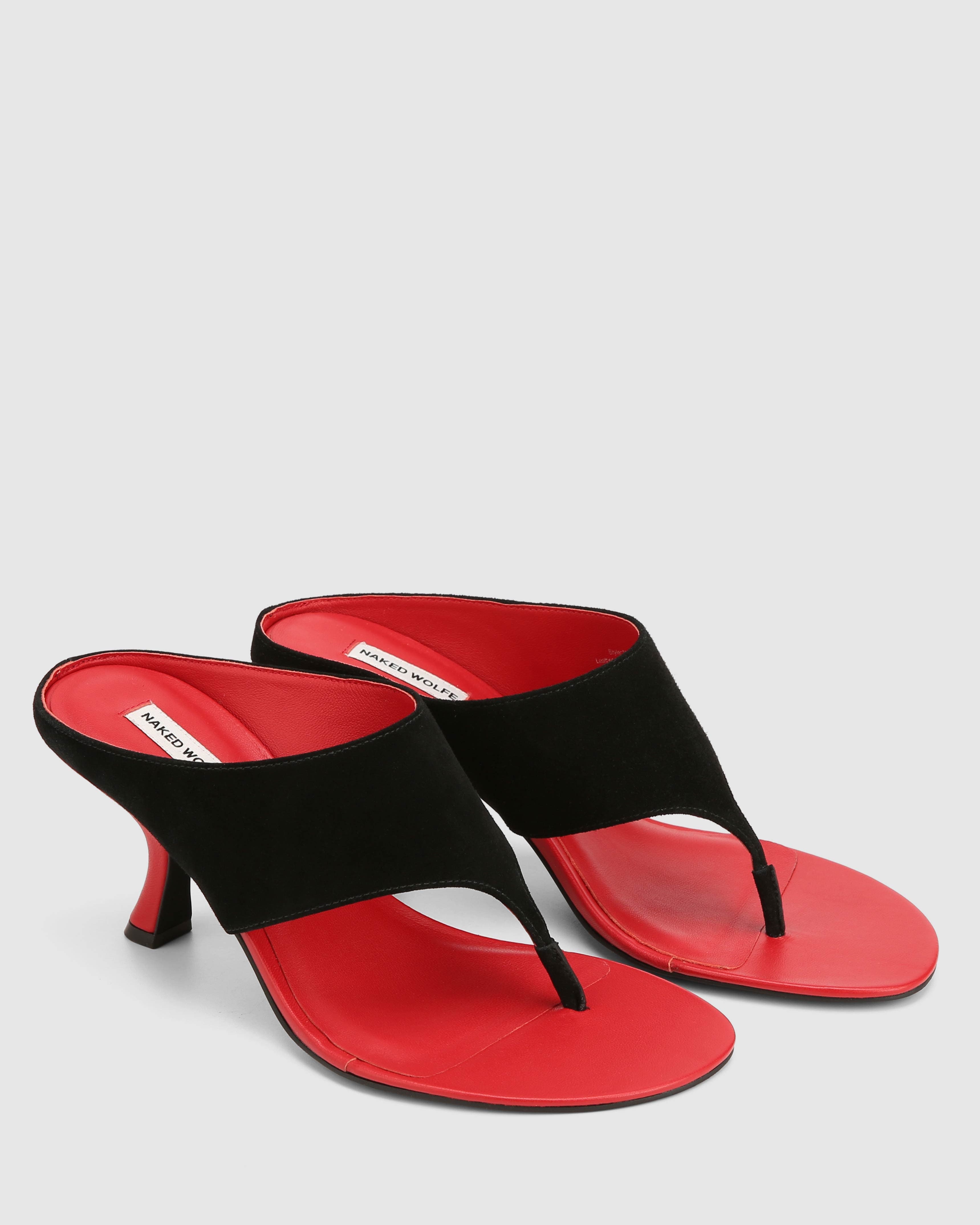 Naked Wolfe Mercer Heels, Alternate, color, Black/Red