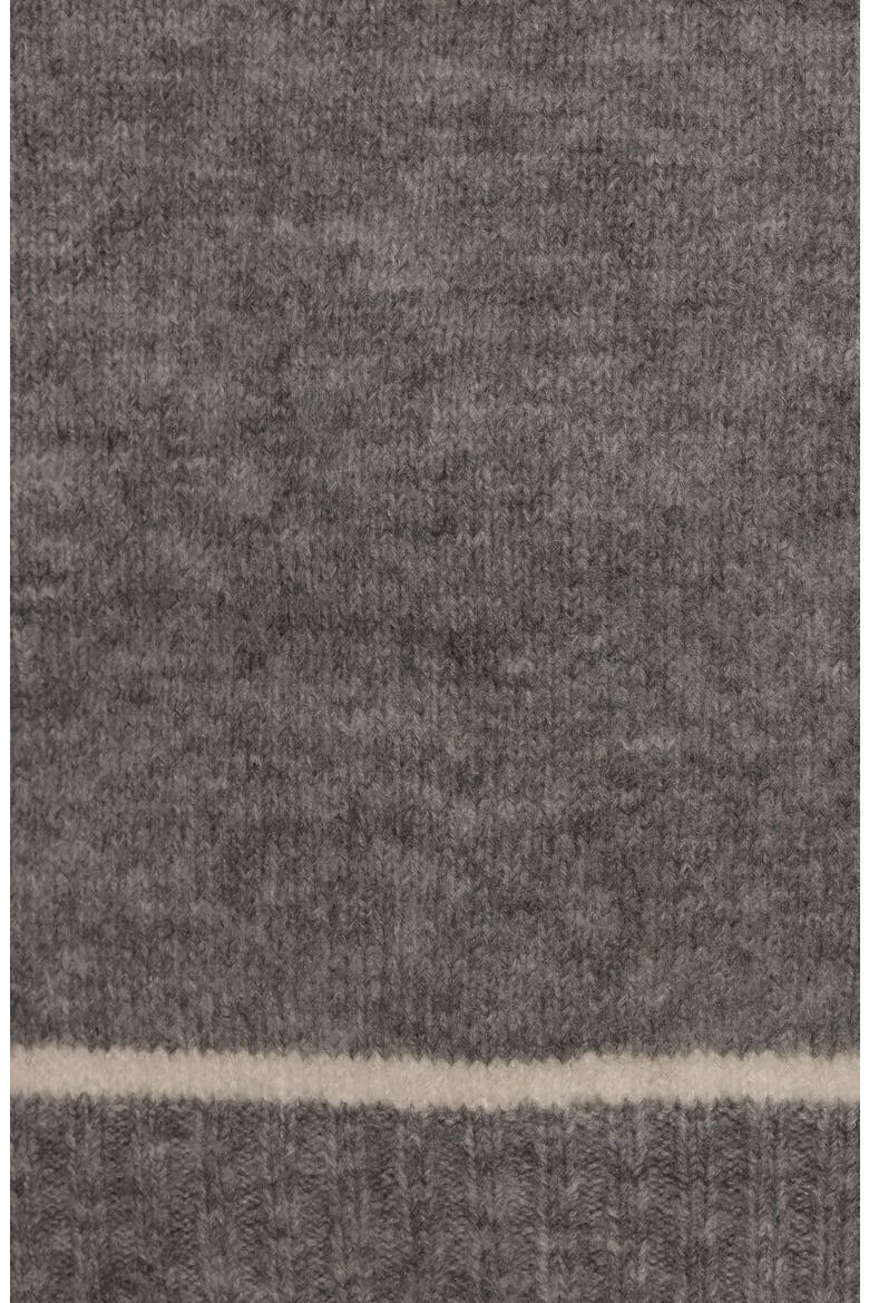 Rylee Contrast Trim Mock Neck Sweater, Alternate, color, GREY