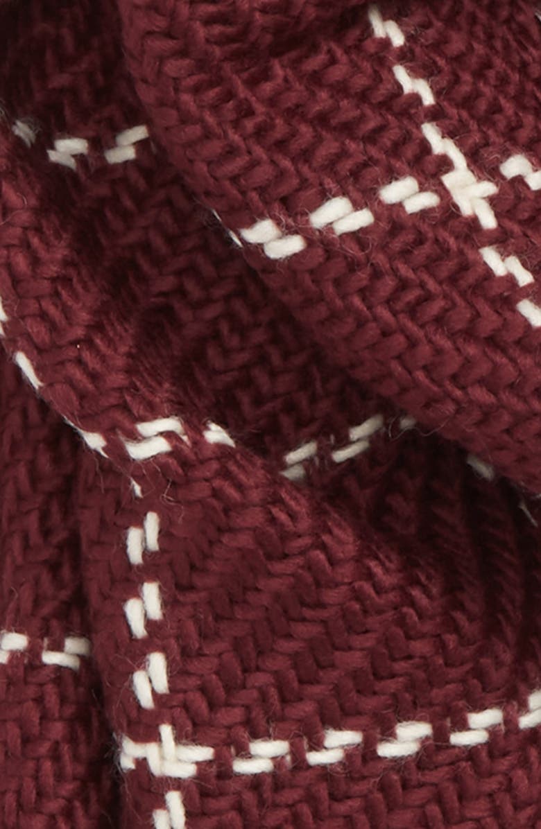 SAACHI Grid Plaid Fringe Scarf, Alternate, color, 