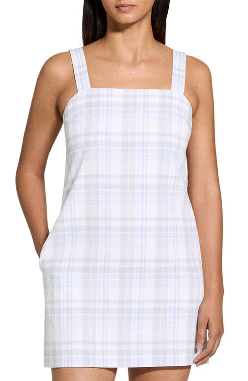 Theory Plaid Mini Shift Dress In Multi