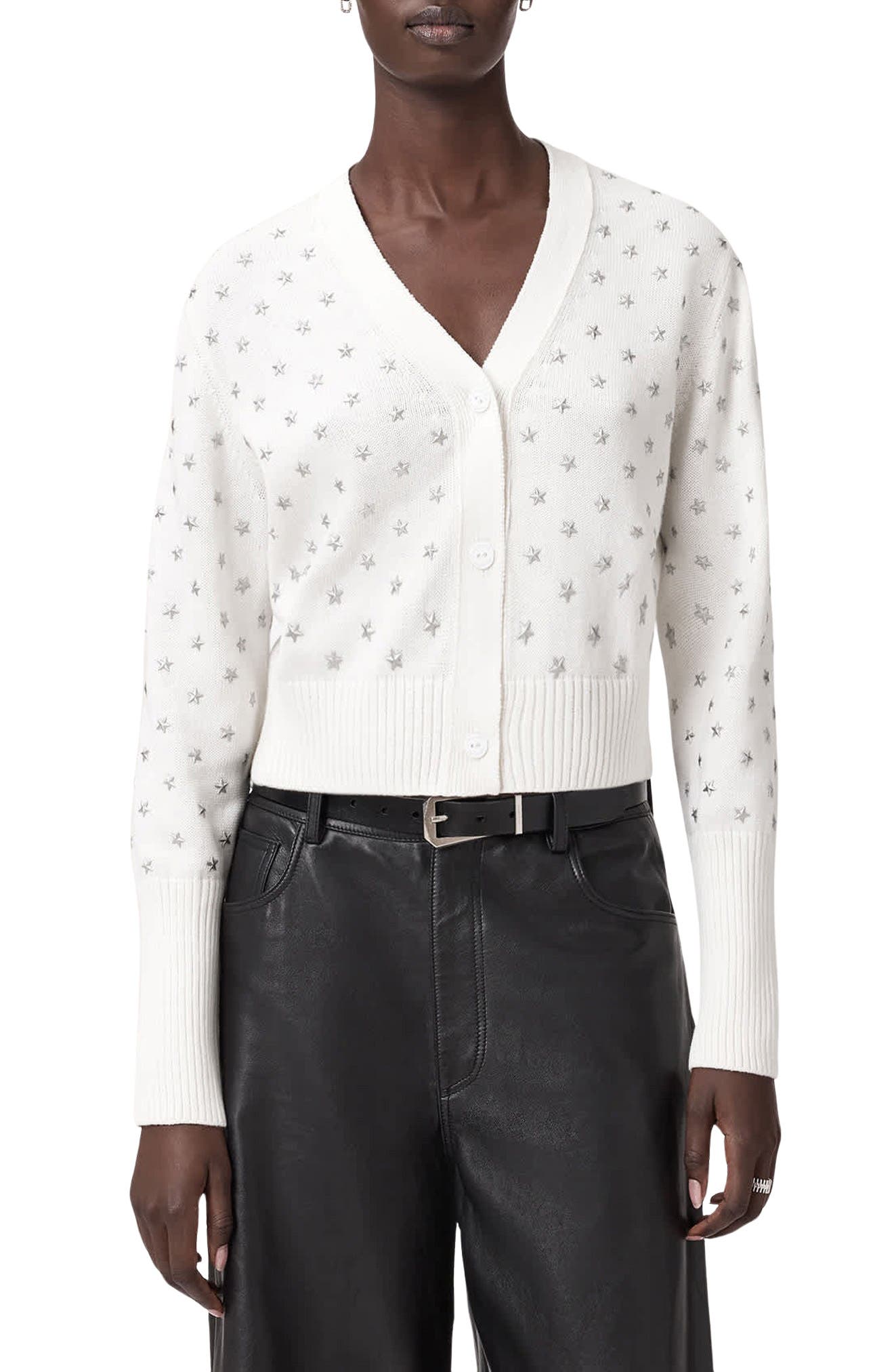 Mazy Star Studded Cotton Cardigan