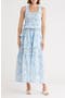 Floral Smocked Ruffle Cotton Maxi Dress