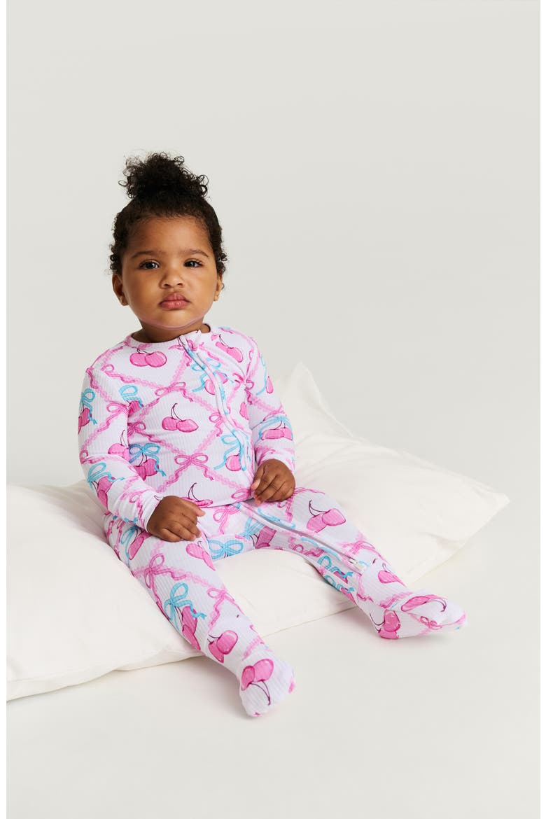 Printed Convertible Footie, Alternate, color, PINK