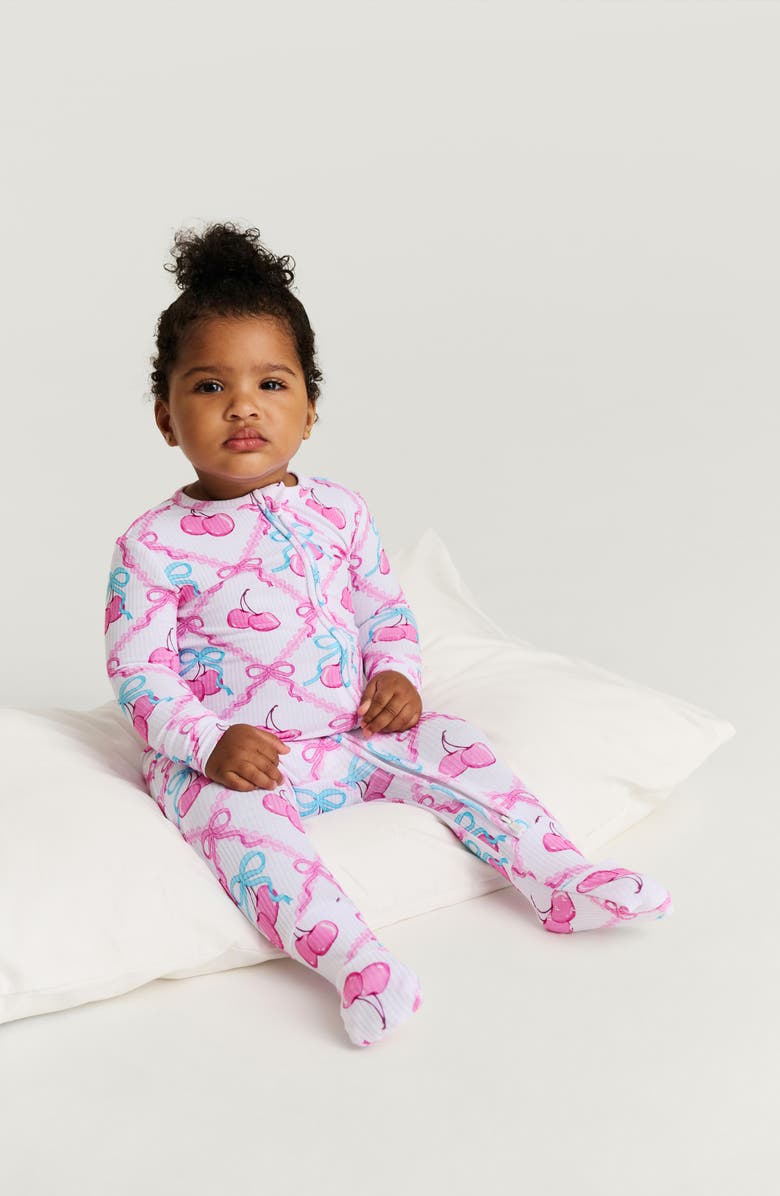 Posh Peanut Printed Convertible Footie, Alternate, color, Pink