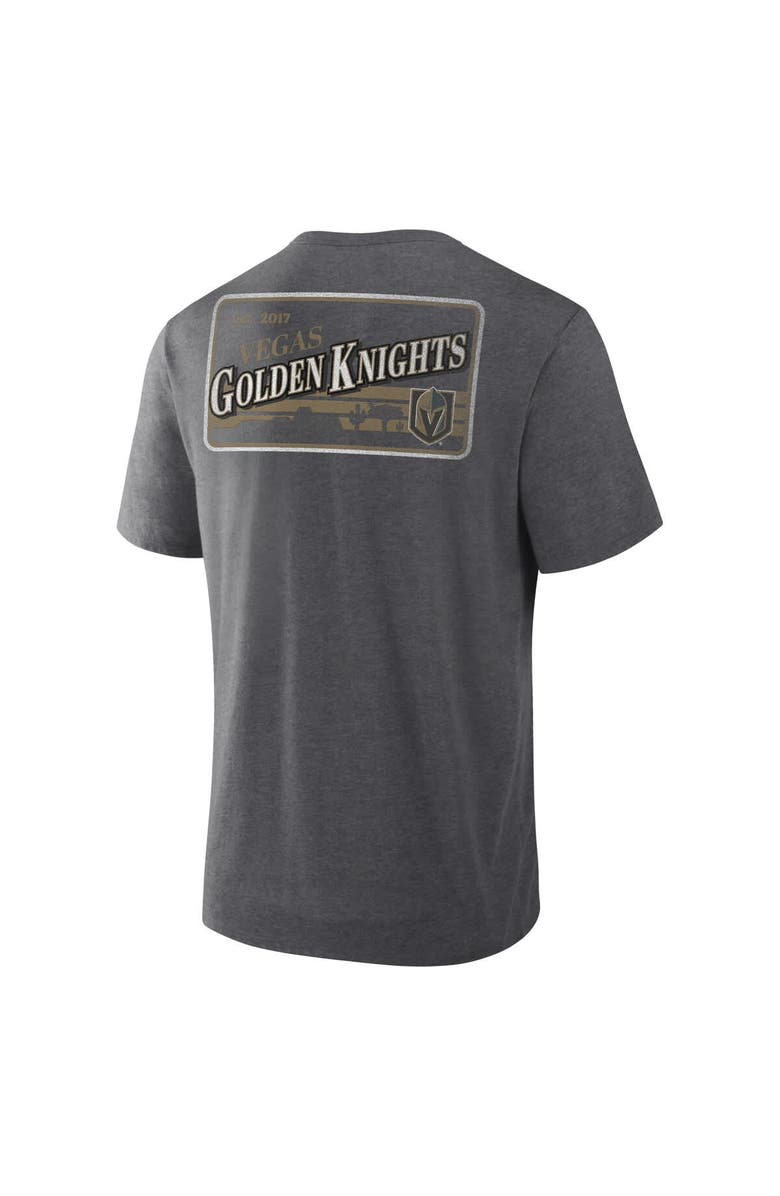 FANATICS Men's Fanatics Heather Charcoal Vegas Golden Knights Fan Lanes Tri-Blend T-Shirt, Alternate, color, Heather Charcoal