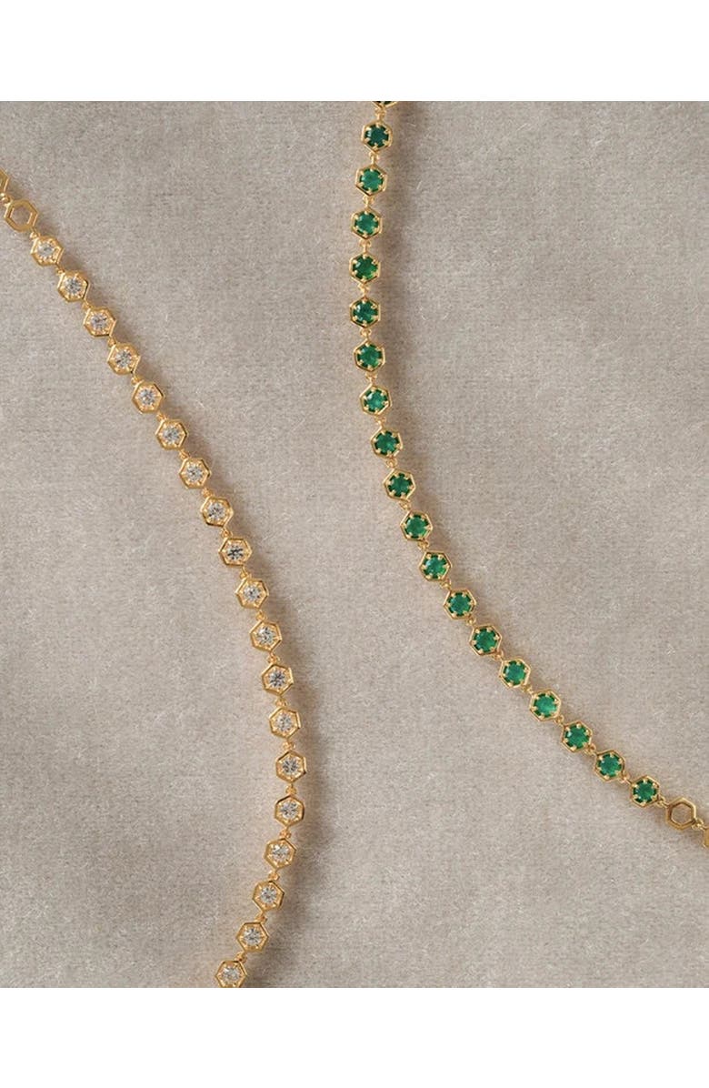 Astley Clarke Gold White Sapphire Deco Tennis Bracelet, Alternate, color, White Sapphire