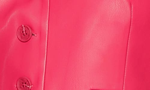Susana Monaco Faux Leather Vest In Pink
