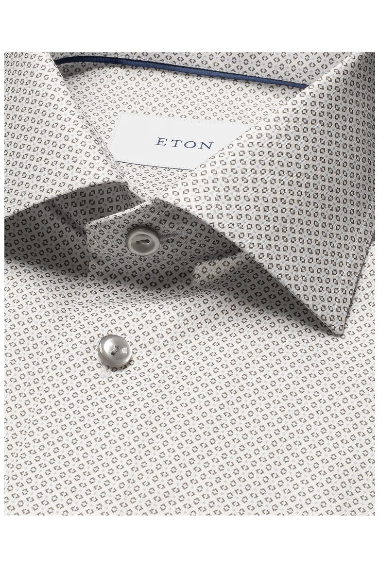 Slim Fit Geometric Print Dress Shirt, Alternate, color, LIGHT GREY