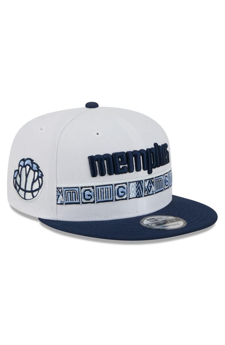 New Era Youth New Era White/Navy Memphis Grizzlies 2025/26 City Edition 9FIFTY Snapback Hat, Main, color, White